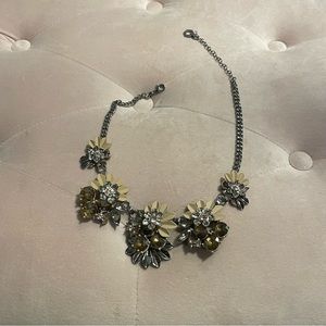 Pink/Silver Floral Necklace